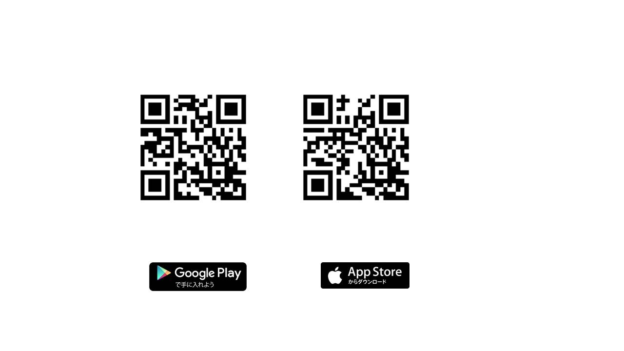googleplayとApp storeの子育てモバイルアプリQRコード