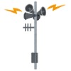 スピーカーから音声が流れているイラスト