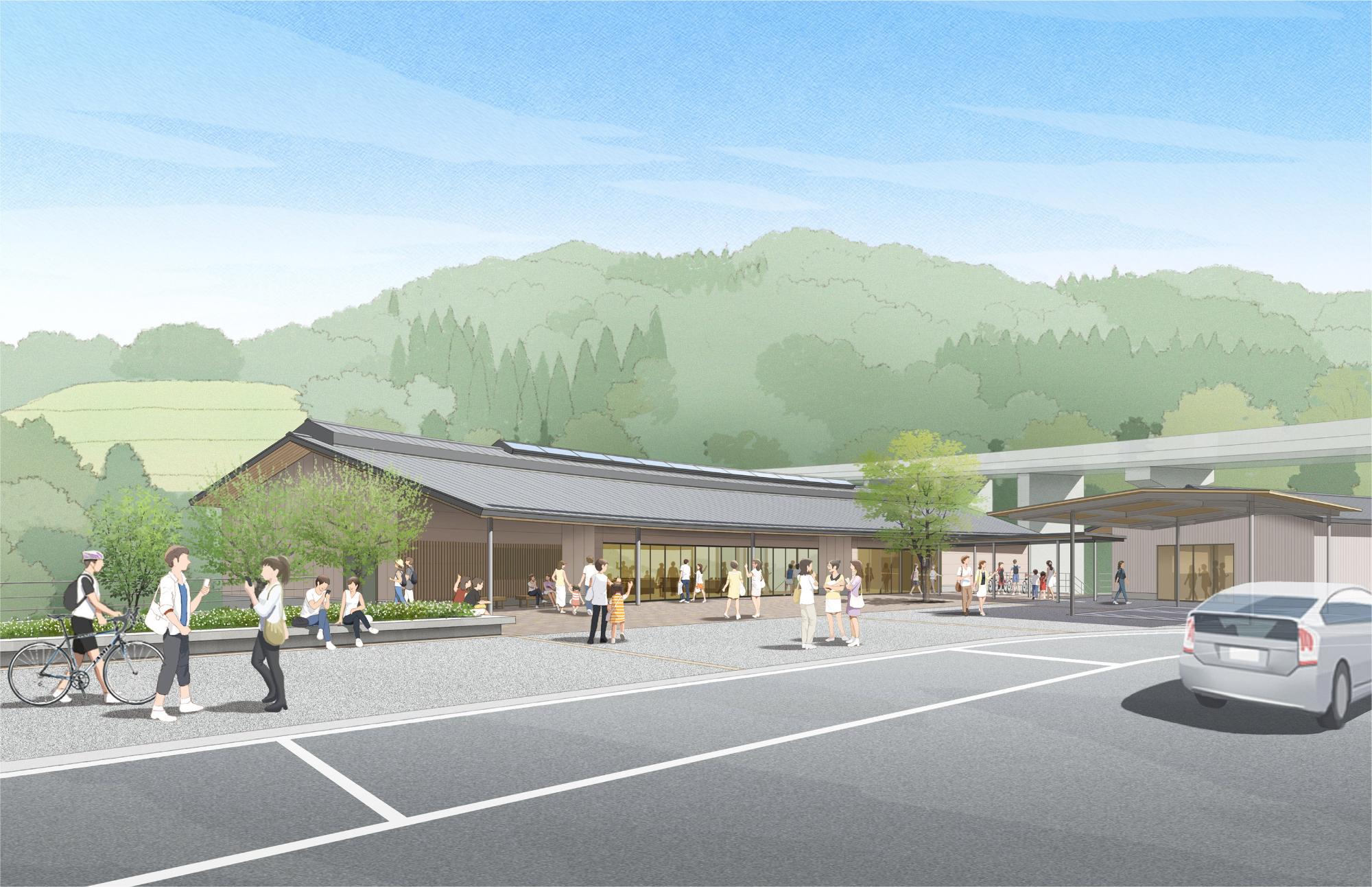 道の駅エントランスの完成イメージ図