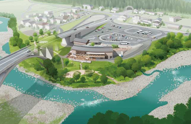 道の駅全体の完成イメージイラスト