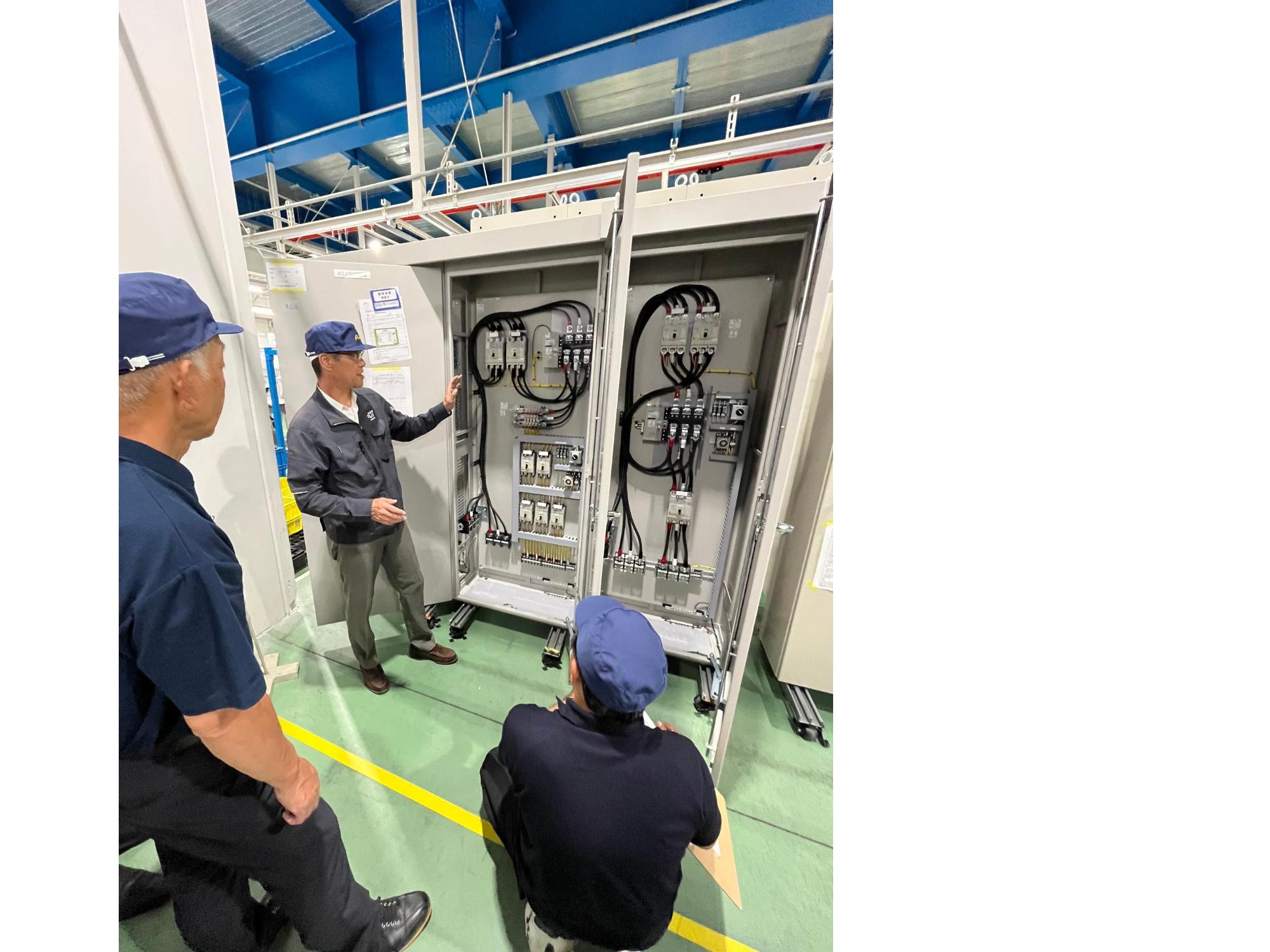 通電検査の様子