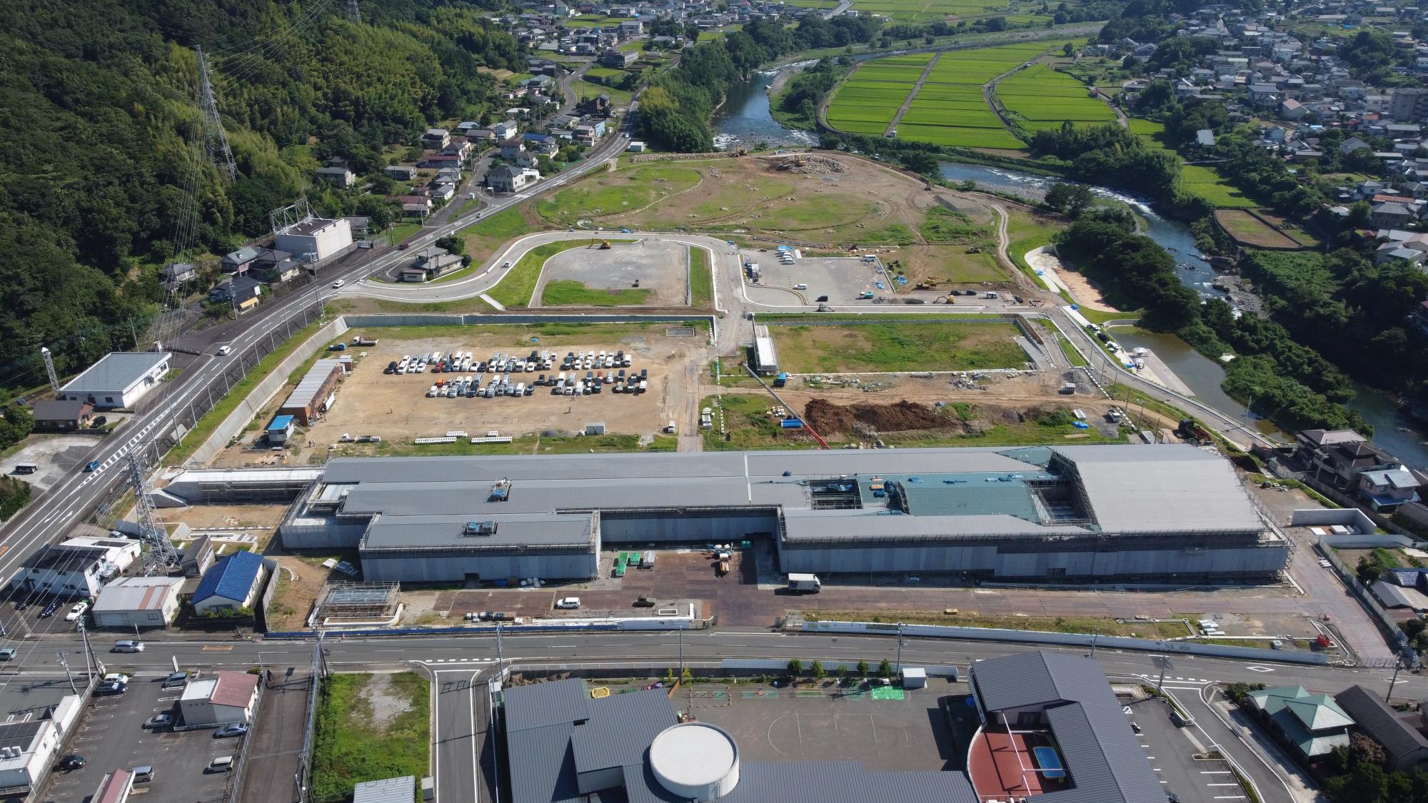 ＜7月末航空写真・北側から＞