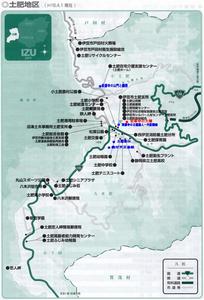 土肥地区周辺の文化財所在地地図