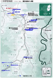 中伊豆地区周辺の文化財所在地地図