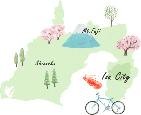 静岡県や富士山などのイラスト